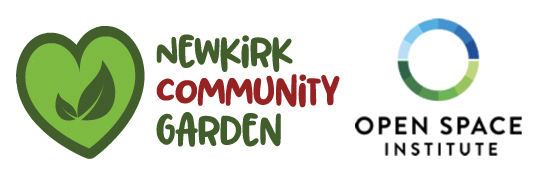 Logos for Newkirk Community Garden and Open Space Institute.